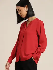 her by invictus Women Red Solid Casual Shirt