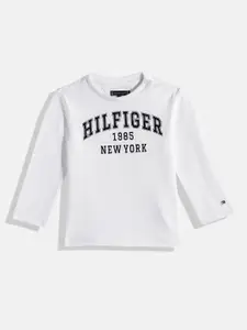 Tommy Hilfiger Boys Brand Logo Printed Knitted Sustainable T-shirt