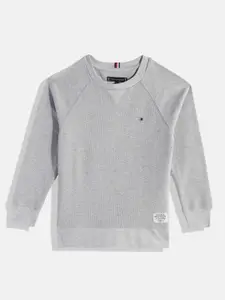 Tommy Hilfiger Boys Raglan Sleeves Pure Cotton Sweatshirt