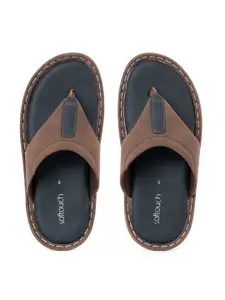 Khadims Men Brown Comfort Flip Flop Sandals
