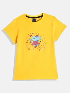 Allen Solly Junior Girls Printed Pure Cotton T-shirt