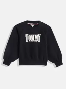 Tommy Hilfiger Girls Brand Logo Embroidery Sweatshirt