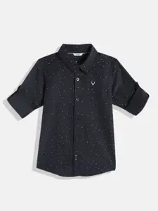 Allen Solly Junior Boys Navy Blue Abstract Printed Casual Shirt