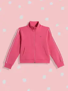 Tommy Hilfiger Girls Pink Solid Sweatshirt