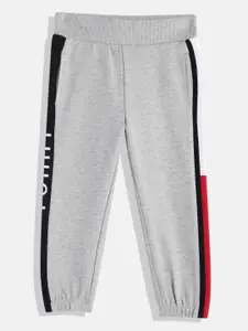 Tommy Hilfiger Boys Solid Joggers with Side Stripe Detail