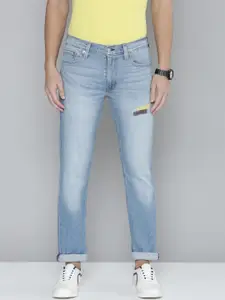 Levis Men Blue 511 Slim Fit Heavy Fade Printed Stretchable Jeans