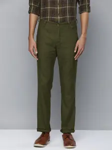 Levis Men 511 Olive Green Slim Fit Mid-Rise Chinos Trousers