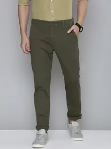 Levis Men Olive Green 511 Slim Fit Chinos Trousers