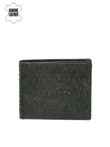 U.S. Polo Assn. Men Charcoal Grey Textured Genuine Leather Wallet
