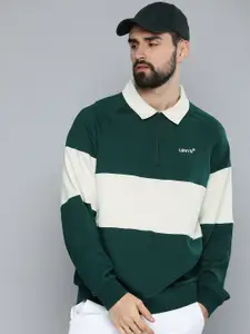 Levis Men Green Colourblocked Sweatshirt