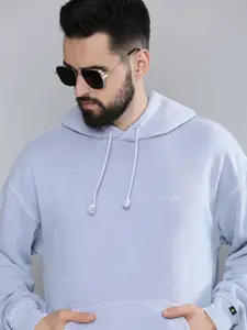 Levis Men Grey Hooded Pure Cotton Sweatshirt