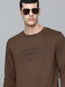 Levis Men Brown Printed Sweatshirt