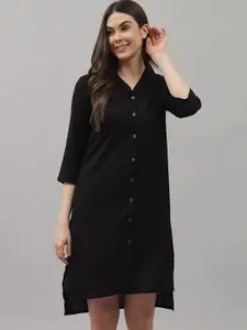 Shararat Black Solid Nightdress