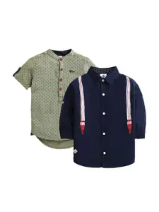 TONYBOY Boys Multicoloured Premium Printed Casual Shirt