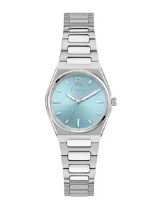 Furla Women Blue Dial & Silver Toned Stainless Steel Bracelet Style Straps Analogue Watch