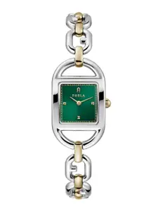 Furla Women Green Printed Dial & Bracelet Style Straps Digital Watch WW00026006L4