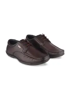Red Chief Men Coffee Brown Solid Leather Formal Derbys