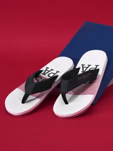 U.S. Polo Assn. U S Polo Assn Men Navy Blue & Peach Printed Room Slippers