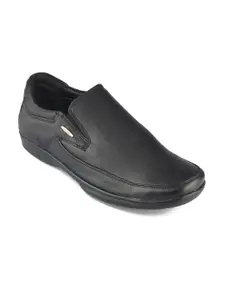 Red Chief Men Black Solid Formal Slip On Shoes
