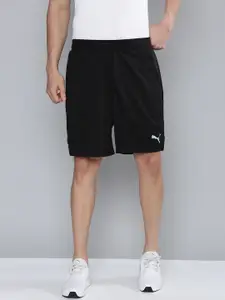Puma Men Black Solid Mid-Rise Training Sports Shorts