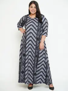Amydus Women Plus Size Grey Maxi Dress