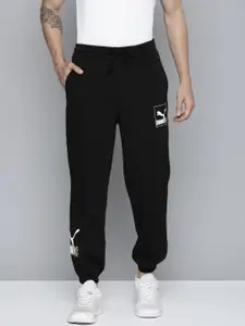 Puma Men Black Printed Relaxed Fit Brand Love Joggers