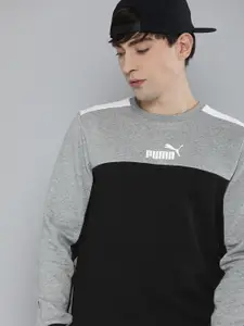 Puma Men Colourblocked Essential Regular Fit Sweatshirt
