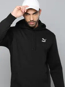 Puma Men Black Classics Hooded Regular Fit Sweatshirt
