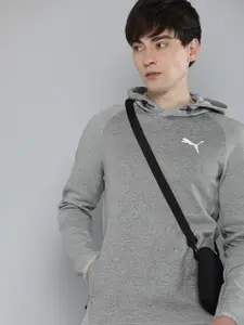 Puma Men Self Design Evostripe Hooded Slim Fit Sweatshirt