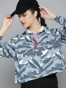 Puma Women Abstract Printed Modern Sports AOP dryCELL Hooded Relaxed Fit Sweatshirt