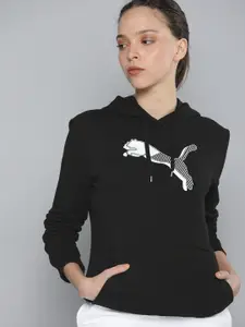 Puma Women Regular Fit Power Graphic Printed Hooded Sweatshirt