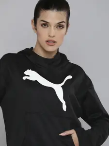 Puma Women Regular Fit FavPWR Fleece Printed Hooded Sweatshirt