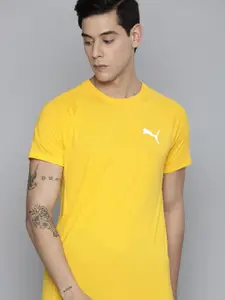 Puma Men Yellow Evostripe Slim Fit T-shirt