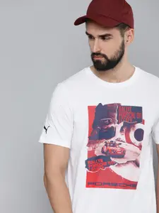 PUMA Motorsport Men Regular Fit Printed Pure Cotton T-shirt