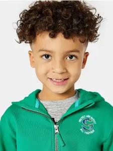 mothercare Boys Blue Hooded Pure Cotton Sweatshirt