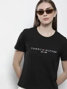 Tommy Hilfiger Women Brand Logo Pure Cotton T-shirt