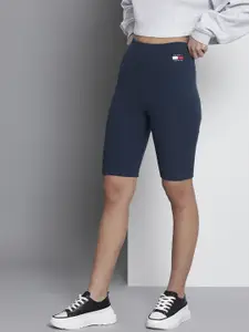 Tommy Hilfiger Women Navy Blue Slim Fit Sports Shorts