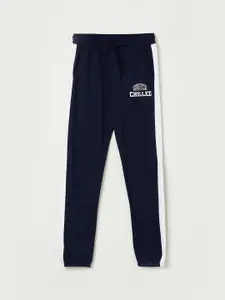 Fame Forever by Lifestyle Boys Navy Blue Solid Cotton Joggers