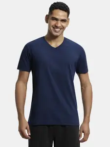 Jockey Navy Solid Polo T-shirt