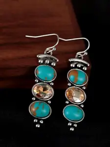 Unwind by Yellow Chimes Blue Contemporary Drop Earrings