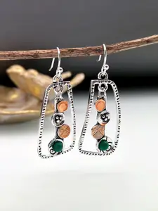 Unwind by Yellow Chimes Multicoloured Geometric Drop Earrings