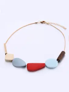 Unwind by Yellow Chimes Red & Blue Bold Charmed Necklace