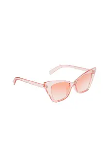 Awestuffs Women Pink Lens & Pink Cat eye Sunglasses with UV Protected Lens