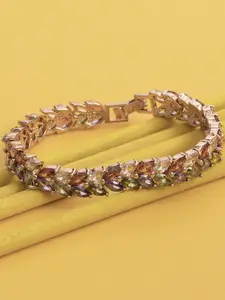 Peora 18 Karat Rose-Gold Plated Embellished Bracelet