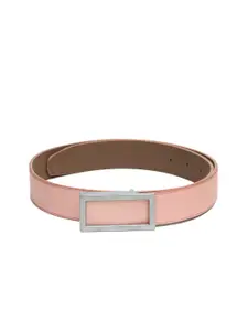 Calvadoss Men Pink Textured PU Belt