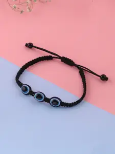 VIRAASI Women Black & Blue Wraparound Bracelet