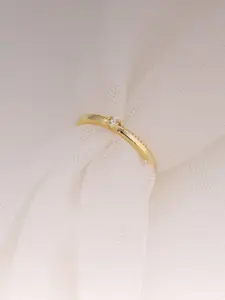 GIVA 925 Sterling Silver Gold Plated Garden Of Dreams Finger Ring