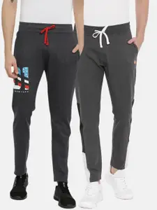 3PIN Men Pack Of 2 Solid Cotton Joggers