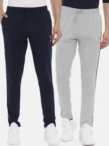 3PIN Men Pack Of 2 Solid Cotton Pants