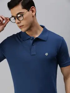 ONN Men Blue Polo Collar T-shirt